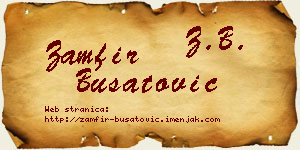 Zamfir Bušatović vizit kartica